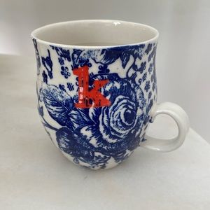 Vintage Anthropologie letter “k” mug